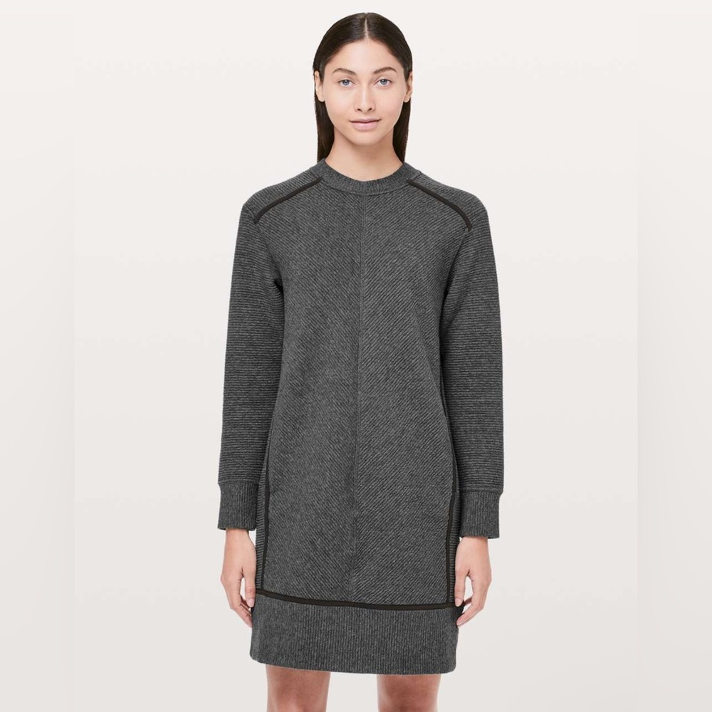 Lululemon On Repeat Dress Heathered Core Dark Gray Size 12